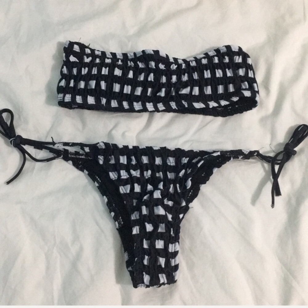Smocked Bandeau Bikini